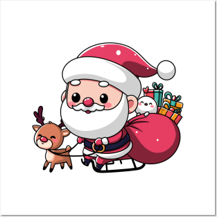 Cute Santa Claus Posters and Art